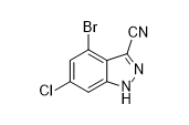 4-溴-6-氯-1H-吲唑-3-甲腈