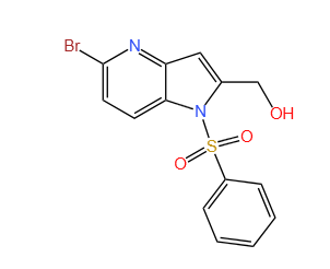 1-苯磺酰基-5-溴-4-氮杂吲哚-2-甲醇